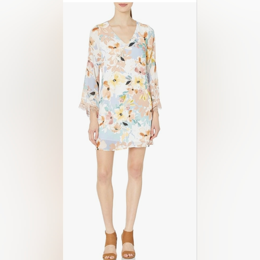 NWOT! Catherine Malandrino Babs Mustique Dress Light Blue Floral M